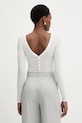 Odzież Elisabetta Franchi body damskie z wiskozą BK84S62E2 biały