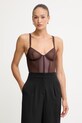 Elisabetta Franchi body damskie brązowy BO02562E2