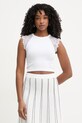 Guess crop top damski MILLIE biały W6GZ01.Z0606