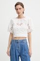 Patrizia Pepe bluzka damska bawełniana biały 2C1705.A773