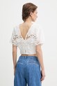 Odzież Patrizia Pepe bluzka damska bawełniana 2C1705.A773 biały