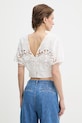 Odzież Patrizia Pepe bluzka damska bawełniana 2C1705.A773 biały