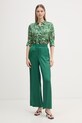 Marc Aurel spodnie palazzo damskie z wiskozą 5311A11090 zielony SS26