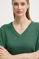 Marc Aurel sweter damski z bawełną zielony 8362A11146