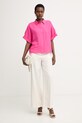 BOSS Orange košulja za žene s dodatkom lana C Bisenas 50559261 roza SS26