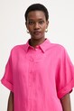 BOSS Orange košile dámská s příměsí lnu C Bisenas růžová 50559261