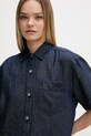 HUGO Blue srajca ženska z dodatkom lanu Erynn_B mornarsko modra 50559135