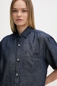 HUGO Blue srajca ženska z dodatkom lanu Erynn_B mornarsko modra 50559135