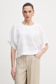 DKNY bluzka damska lniana casual biały P2RALFYG