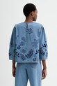 Odzież MUNTHE bluzka bawełniana BRAMBLE 261103426113 niebieski