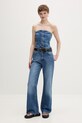 Karl Lagerfeld Jeans bluzka gorsetowa damska bawełniana B2W11042 niebieski SS26
