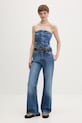 Karl Lagerfeld Jeans bluzka gorsetowa damska bawełniana B2W11042 niebieski SS26