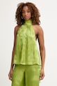 Retrofete halenka dámská s příměsí hedvábí Martana zelená R.SS26.12689.11