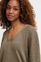 Morgan sweter damski z wiskozą zielony MILVI