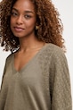Morgan sweter damski z wiskozą zielony MILVI