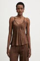 Haveone top damski z wiskozy brązowy RWG.Q012