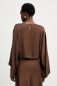 Odzież Haveone bluzka damska z wiskozy CWG.Q009 brązowy