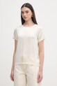 Haveone t-shirt basic damski z wiskozą beżowy CWG.Q005