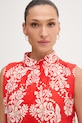 Lola Casademunt bluzka damska z wiskozy czerwony LS2615091