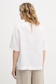 Ρούχα Sisley μπλούζα γυναικεία λινή 51G1LQ0AT λευκό
