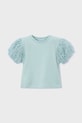 Dječja bluza Mayoral bez uzorka tirkizna 3001.6A.Mini.PPY2