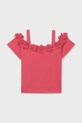 Mayoral bluzka dziecięca z elastanem różowy 6003.8B.Junior.PPY2
