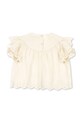 Κοριτσίστικα Konges Sløjd μπλούζα με βολάν παιδική βαμβακερή POSEY TOP KS105527.PPY2 μπεζ