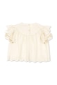 Κοριτσίστικα Konges Sløjd μπλούζα με βολάν παιδική βαμβακερή POSEY TOP KS105527.PPY2 μπεζ