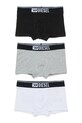 Παιδικό βαμβακερό μποξεράκι Diesel UM-UGORTRIPACK-DD UND SHORT 3-pack εφαρμοστό σορτς μπόξερ μαύρο J02693.KYATR