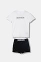 Calvin Klein Underwear piżama dwuczęściowa dziecięca bawełniana z elastanem biały B70B700515.PPY2