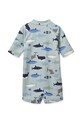 Liewood strój kąpielowy jednoczęściowy dziecięcy Max Printed Shortsleeve Swim Jumpsuit LW17602.PPY2 niebieski SS26