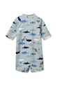 Liewood strój kąpielowy jednoczęściowy dziecięcy Max Printed Shortsleeve Swim Jumpsuit LW17602.PPY2 niebieski SS26