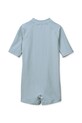 Liewood kombinezon plażowy dziecięcy Max Seersucker Shortsleeve Swim Jumpsuit LW17603.PPY2 niebieski SS26