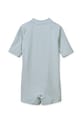 Liewood kombinezon plażowy dziecięcy Max Seersucker Shortsleeve Swim Jumpsuit LW17603.PPY2 niebieski SS26