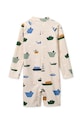 Liewood kombinezon plażowy dziecięcy Max Printed LS Swim Jumpsuit LW20434.PPY2 beżowy SS26