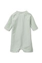 Liewood kombinezon plażowy dziecięcy Thor Seersucker Baby Swim Jumpsuit LW20438.PPY2 zielony SS26