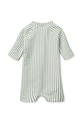 Liewood kombinezon plażowy dziecięcy Thor Seersucker Baby Swim Jumpsuit LW20438.PPY2 zielony SS26