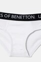United Colors of Benetton slipy dziecięce bawełniane z elastanem 2-pack biały 3OP80S484.G.Riproposto