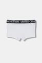 United Colors of Benetton boxerky detské bavlnené s elastanom 2-pack 3OP80X230.G.Riproposto biela SS26