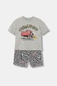 United Colors of Benetton piżama dwuczęściowa dziecięca bawełniana szary 30960P09V.G.Stagionale