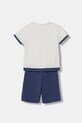United Colors of Benetton piżama dwuczęściowa dziecięca bawełniana 30960P09Y.G.Stagionale szary SS26