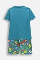 Coccodrillo piżama dziecięca bawełniana WC6448212PJS turkusowy SS26