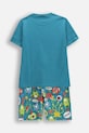Coccodrillo piżama dziecięca bawełniana WC6448212PJS turkusowy SS26