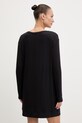 BOSS cămașă de noapte pentru femei, din vâscoză Element Nightie LS 50557066 negru SS26