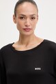 Îmbrăcăminte BOSS cămașă de noapte pentru femei, din vâscoză Element Nightie LS 50557066 negru