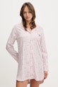 HUGO koszula nocna SARTORIAL SLEEPSHIRT drobny wzór różowy 50556665