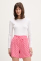 HUGO σορτς πιτζάμας γυναικεία με μοντάλ CASUAL SHORTS 50556938 ροζ SS26