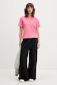 HUGO T-shirt γυναικείο με μοντάλ CASUAL T-SHIRT 50556981 ροζ SS26