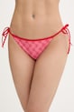 HUGO plavkové kalhotky dámské MONOGRAM SIDE TIE růžová 50555665