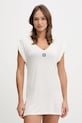 HUGO sukienka plażowa SIGNATURE B. DRESS beżowy 50555745